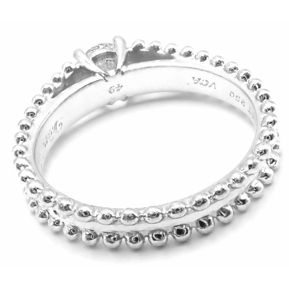 Authentic! Van Cleef & Arpels Estelle Platinum .31ct Diamond Solitaire Ring GIA - Picture 3 of 11